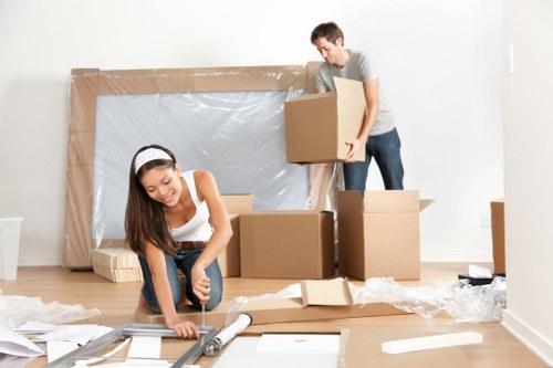 Commercial moving team planning a business relocation in Brimsdown