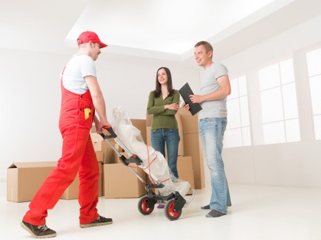 Loading a moving truck for a local move in Brimsdown