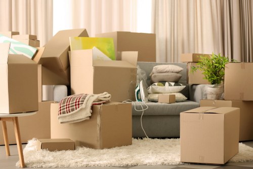 Organised office relocation with desks and equipment