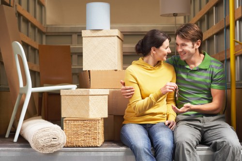 Local moving service helping with boxes and household items