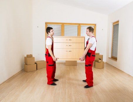 Careful loading of furniture for a local move in Brimsdown